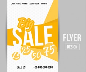 Modern big sale vector flyer material 06