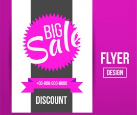 Modern big sale vector flyer material 07