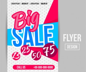 Modern big sale vector flyer material 08