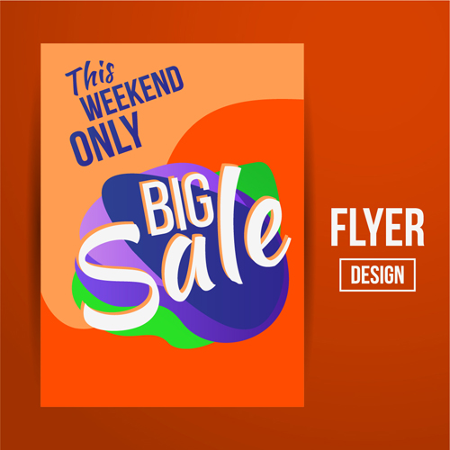 Modern big sale vector flyer material 10