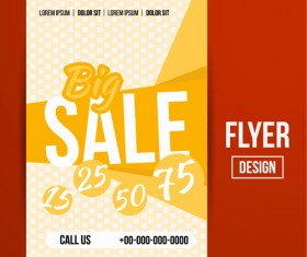 Modern big sale vector flyer material 12