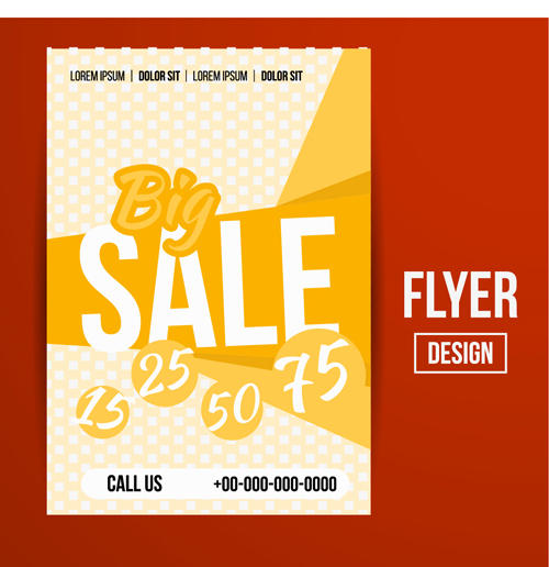 Modern big sale vector flyer material 12