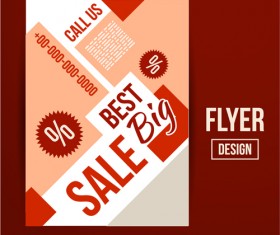 Modern big sale vector flyer material 13
