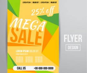 Modern big sale vector flyer material 16