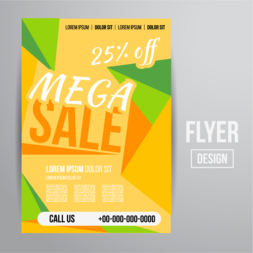 Modern big sale vector flyer material 16