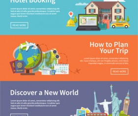 Modern business banners design vector 03