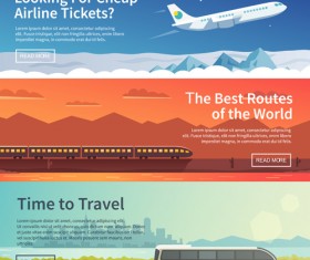 Modern business banners design vector 04