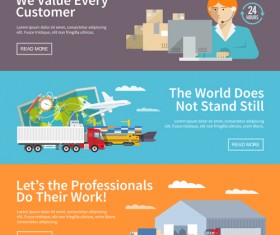 Modern business banners design vector 05