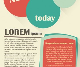 News page website template vector material 07