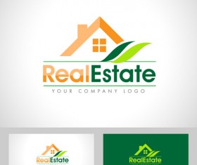 Original design logos with business cards vector 15