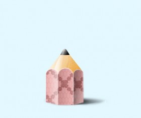 Pencil icon design PSD