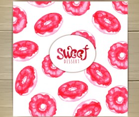 Pink sweet seamless pattern vector 02