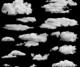 Realistic clouds vector illustration set 03
