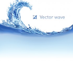 Realistic water wave vector background 01