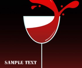 Red wine art background vector