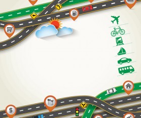 Road Traffic schematic vector template 03