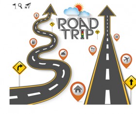 Road Traffic schematic vector template 04