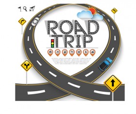 Road Traffic schematic vector template 07