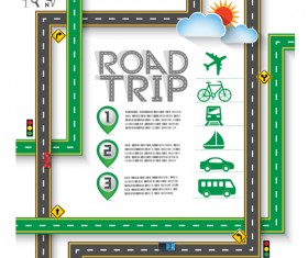 Road Traffic schematic vector template 10