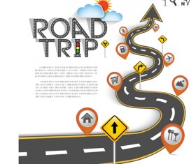 Road Traffic schematic vector template 11