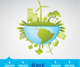 Save water infographics template vector 09