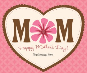 Set of happy mother's day art background vector 01