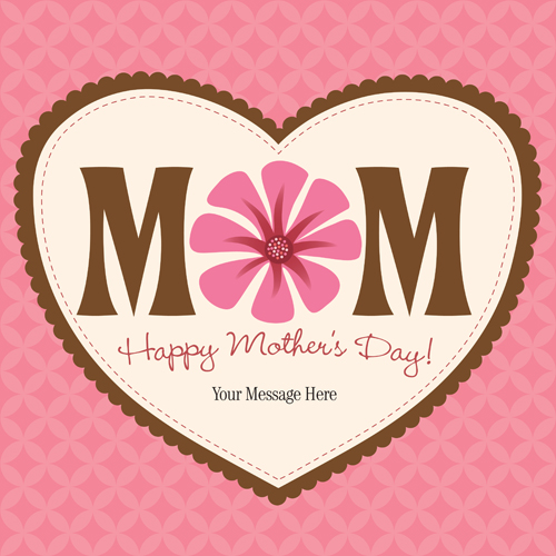 Set of happy mother's day art background vector 01