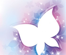 Shiny butterfly shape background vector