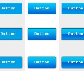 Simple blue button shiny psd