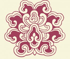 Simple vintage patterns vector material