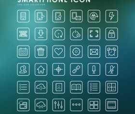 Smartphone outline icons creative vector 01