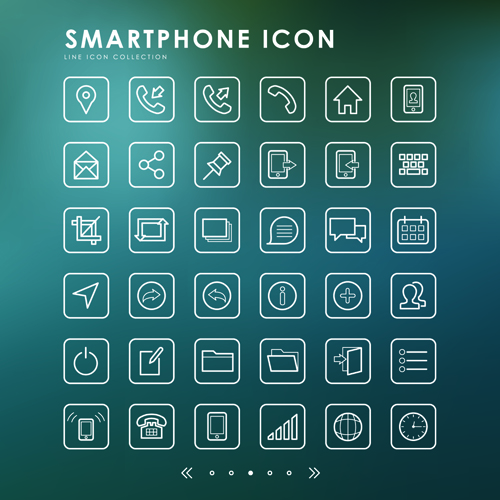 Smartphone outline icons creative vector 02