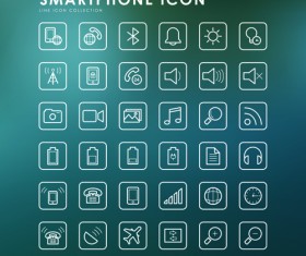 Smartphone outline icons creative vector 03