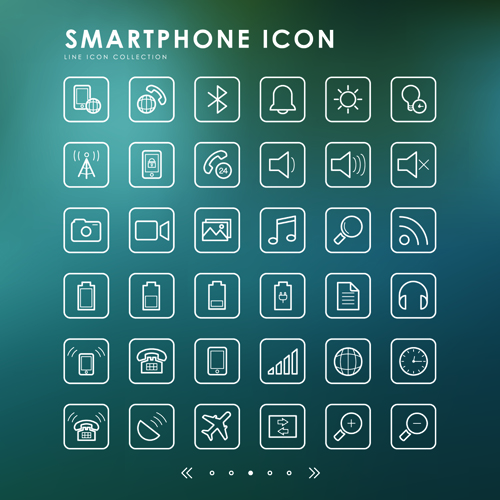 Smartphone outline icons creative vector 03