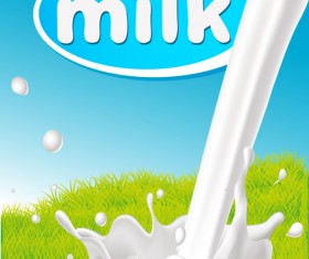 Splashes milk effect vector material