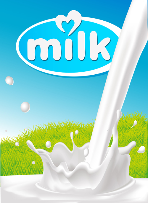 Splashes milk effect vector material