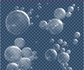 Transparent water drops illustration vector material 04