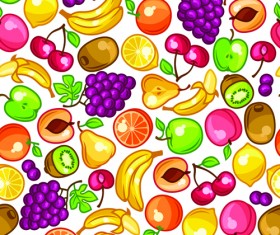 Vector fresh fruit seamless pattern graphics