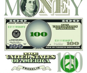 Vector money with dollars design template 02
