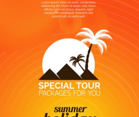 Vector poster summer holidays design 01