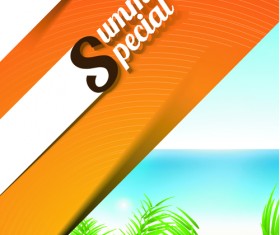 Vector poster summer holidays design 02