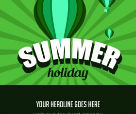 Vector poster summer holidays design 03