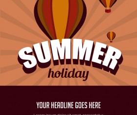 Vector poster summer holidays design 05