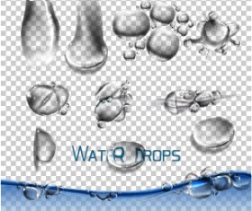 Vector water drops illustration design