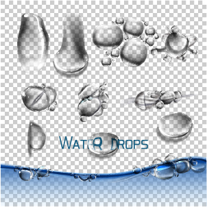 Vector water drops illustration design