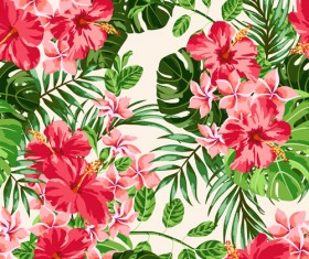 Vintage flowers vectors seamless pattern 01