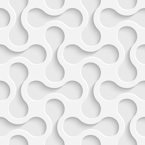White decorative pattern vector background 01