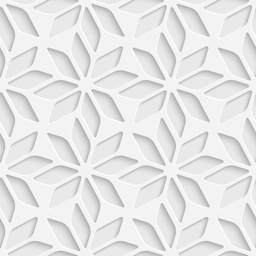 White decorative pattern vector background 05