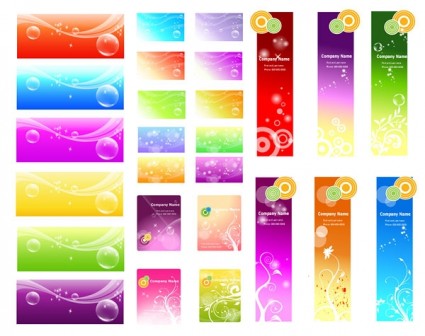 Dantasy styles banners with cards vector