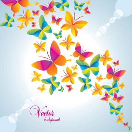 Beautiful ornate butterfly background vector 02